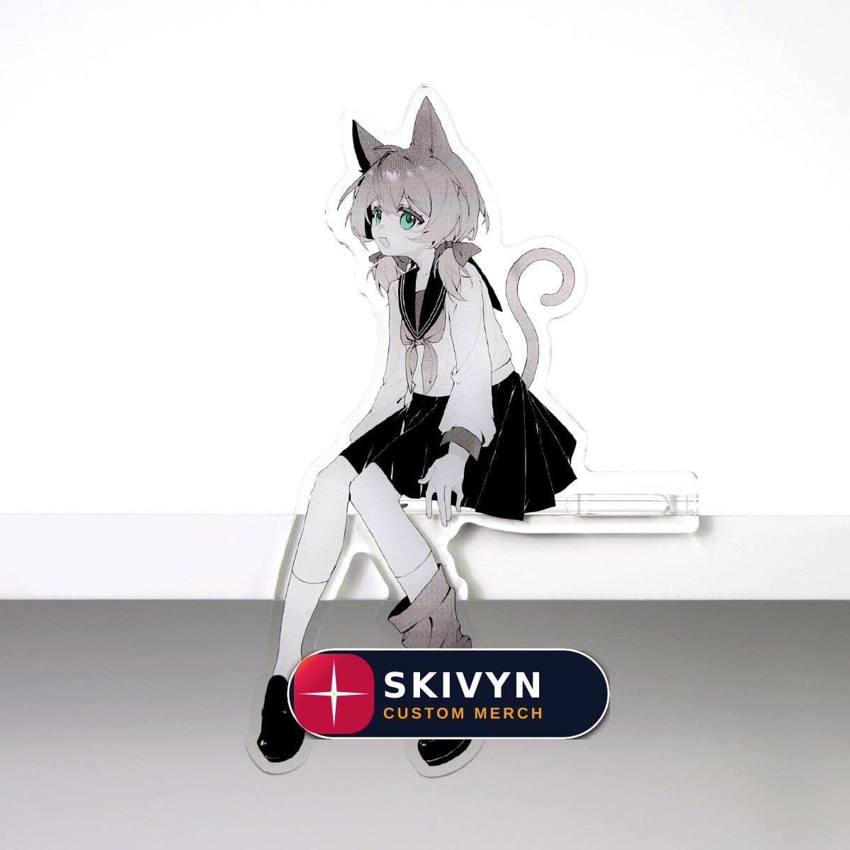 Custom Sitting Acrylic Edge Standee